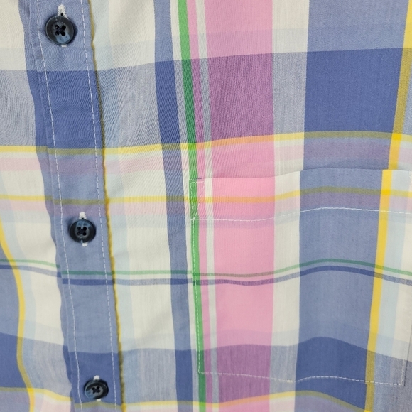 Wrangler Boy pastel plaid button Down Size XL 14/16 - Picture 6 of 9
